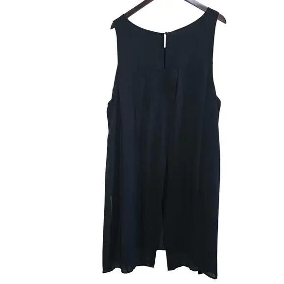 Torrid Black Chiffon Sleeveless Swing Tank Top Plus Size 3 (3x) - Picture 2 of 6